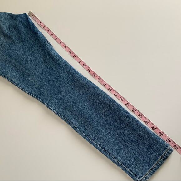 Reformation Yasmin Belted High Rise Straight Leg Inari Wash Blue Jeans Size 28 - Picture 12 of 12